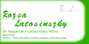 rozsa latosinszky business card
