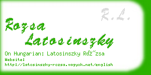 rozsa latosinszky business card